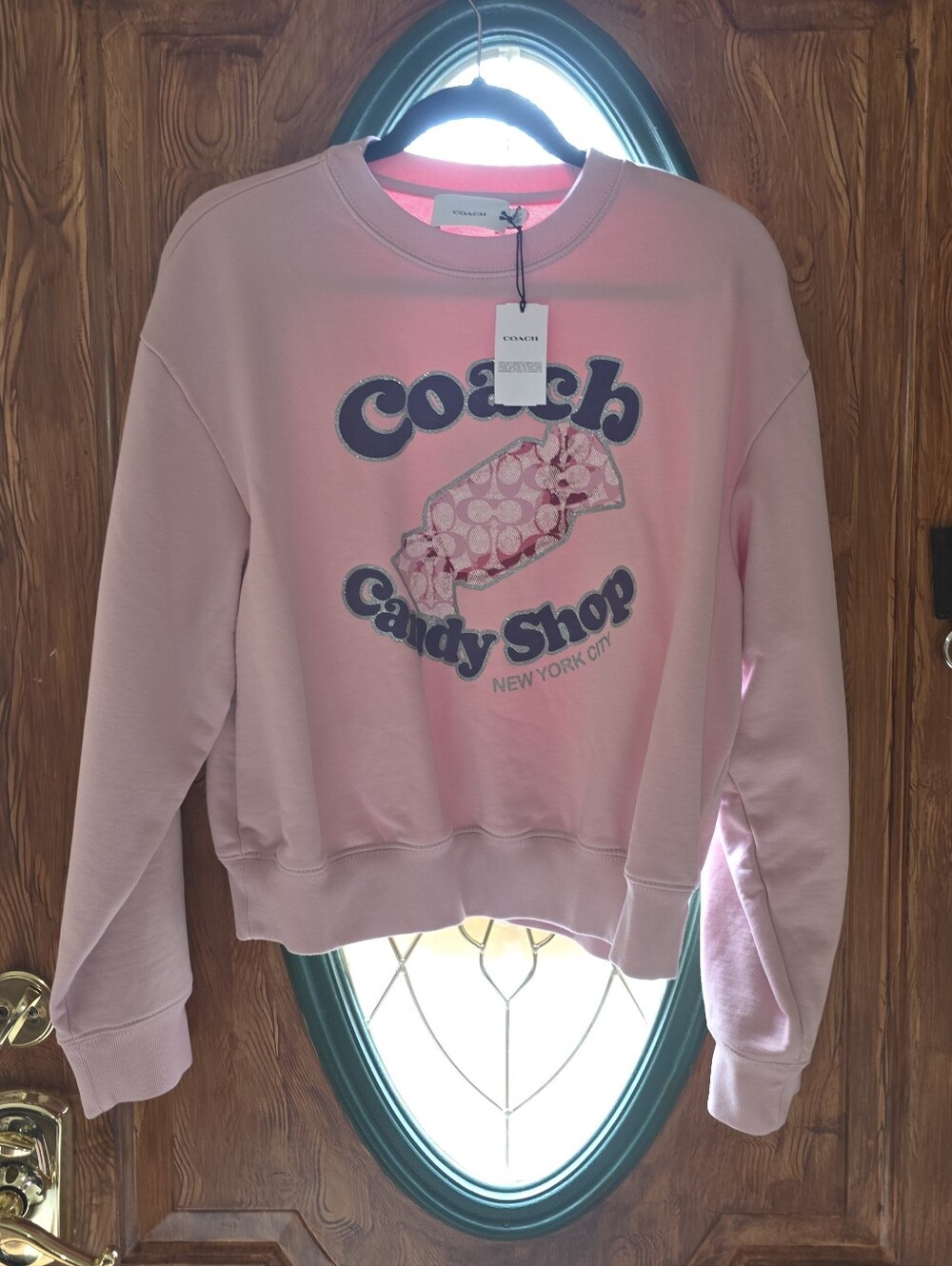 COACH PINK CANDY SHOP 100% ORGANIC COTTON HEAVY SWEATSHIRT! NEW!